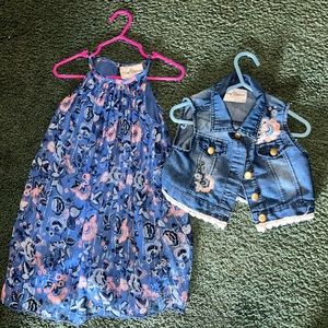 Cute girls summer dress and jacket